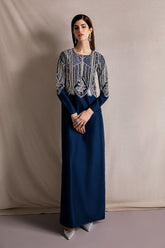 Midnight Blue Embellished Maxi